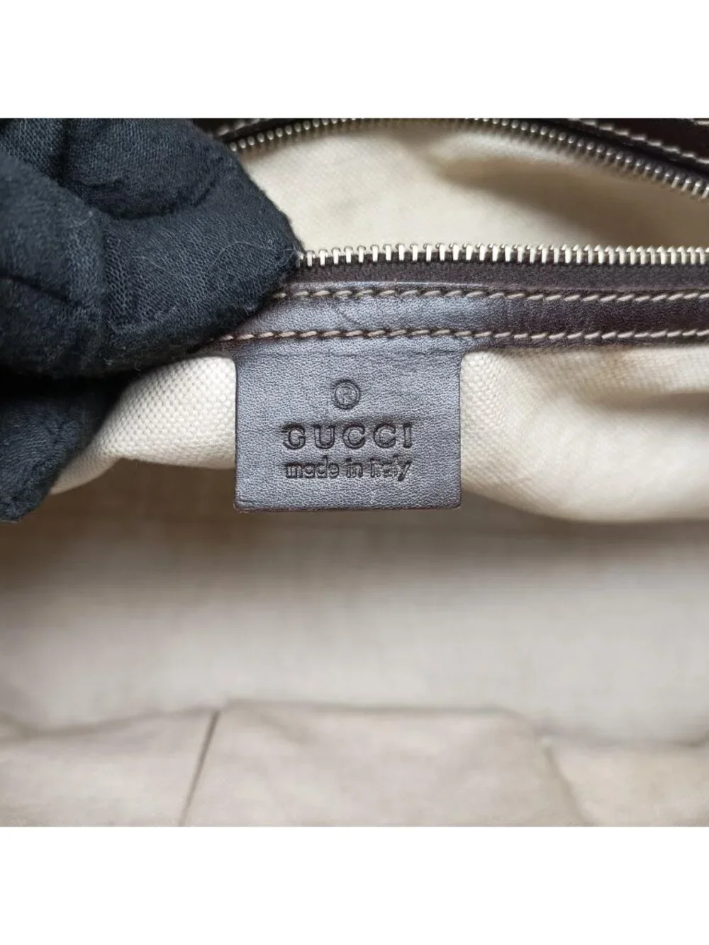Gucci Brea Brown GG Canvas Leather Handbag
